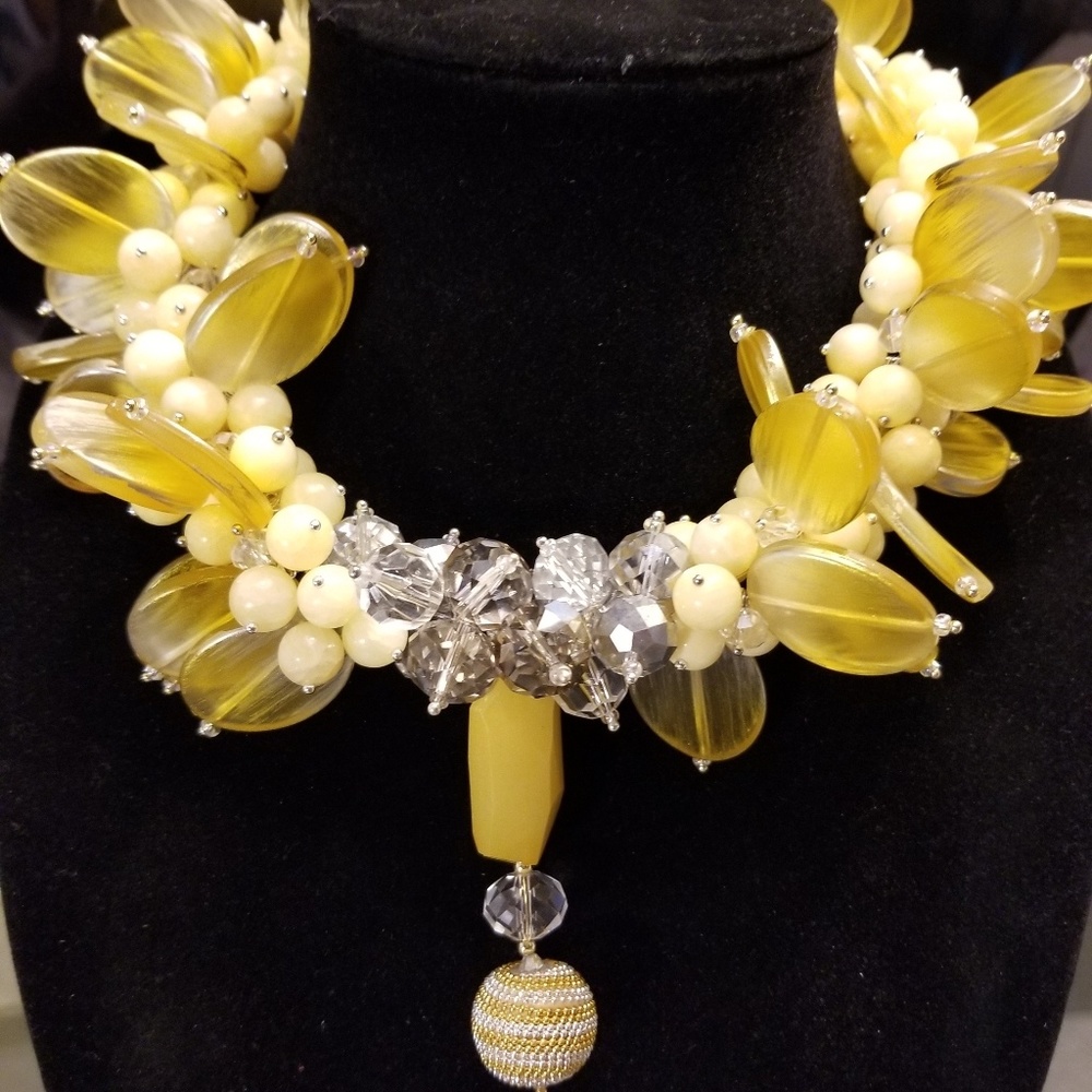 A multi shaped bead necklace